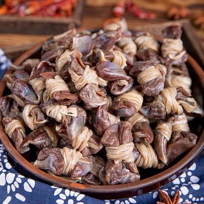 安徽特色菜鸭肫结腰缠万贯农家特产风味鸭胗结咸鸭胗腊味咸货