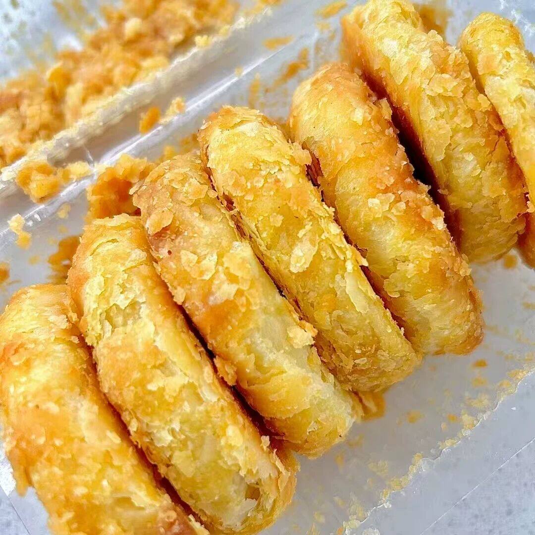 东北老式酥饼纯手工白糖酥饼吊炉饼老婆饼特产点心下午茶香酥饼子