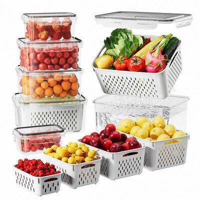 Food Storage Container with Removable Colander 3 4 5 6 7
