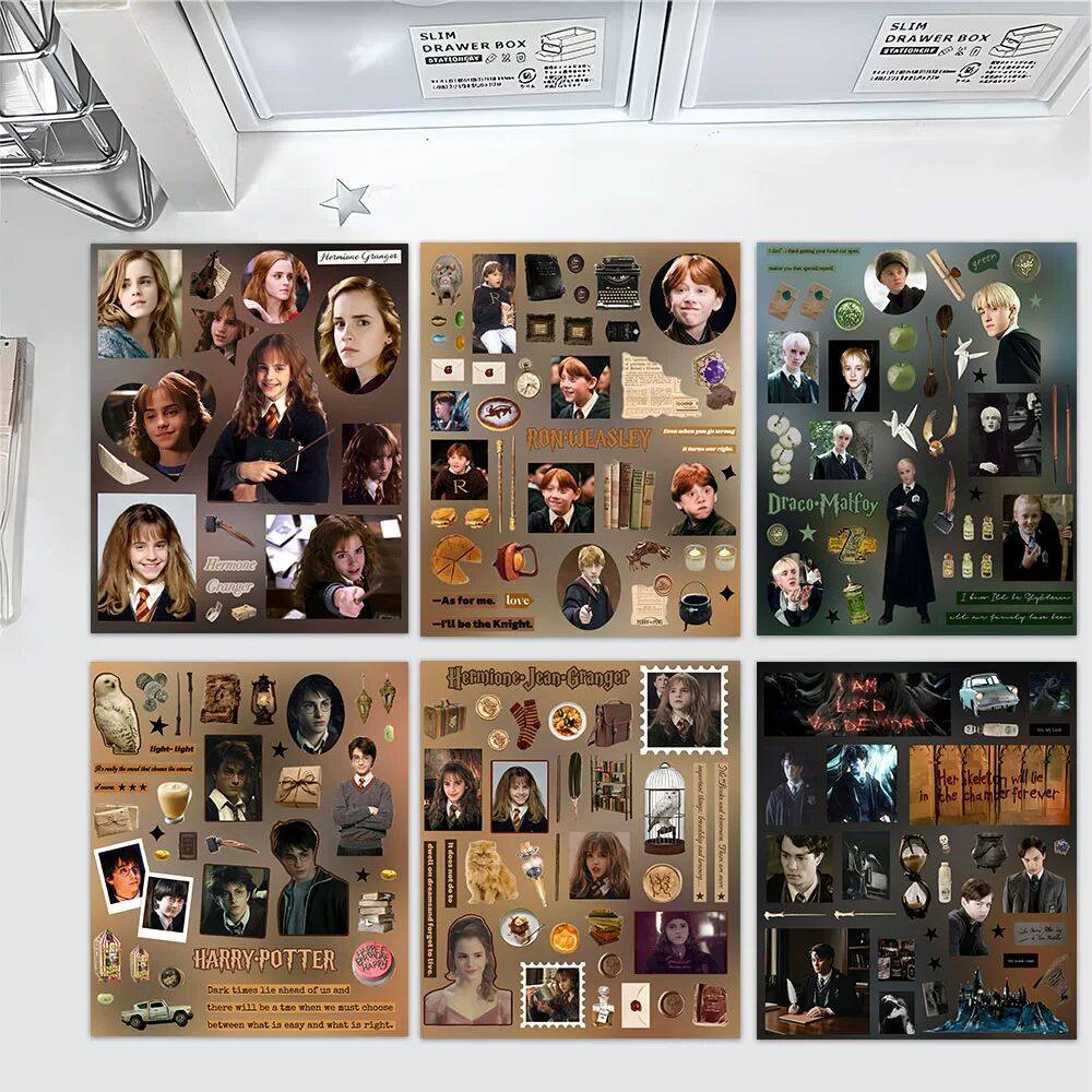 18张哈利波特拼图贴纸书霍格沃兹魔法学院氛围感复古手账咕卡贴画,文具电教/文化用品/商务用品,贴纸/立体贴纸,淘宝优惠券,粉丝福利购,淘宝优惠卷