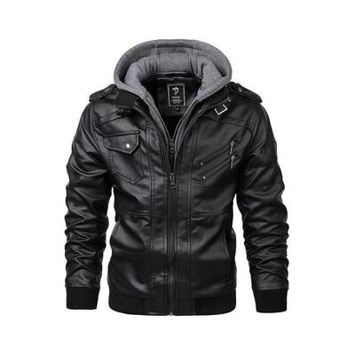 European and American autumn and winter faux leatherjacket