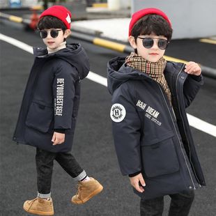 男童拜年服2026新款棉3洋气儿羽绒衣孩袄加厚红色冬外套