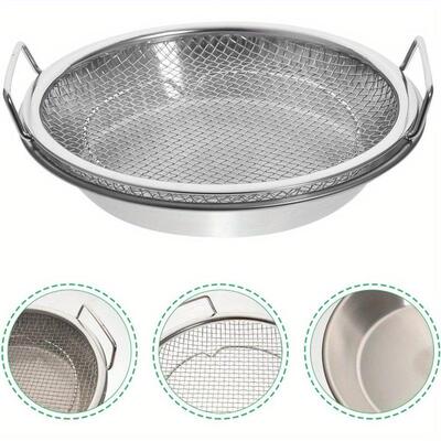 Stainless Steel Frying Net Sieve 2pcs set Grease Filter
