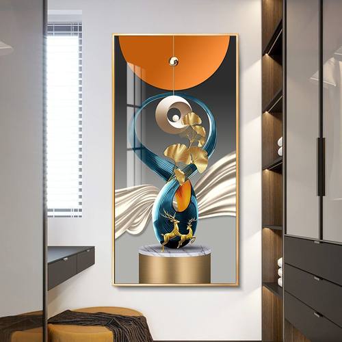 丽维家入户玄关装饰画客厅竖版走廊过道墙壁画现代简约北欧挂画