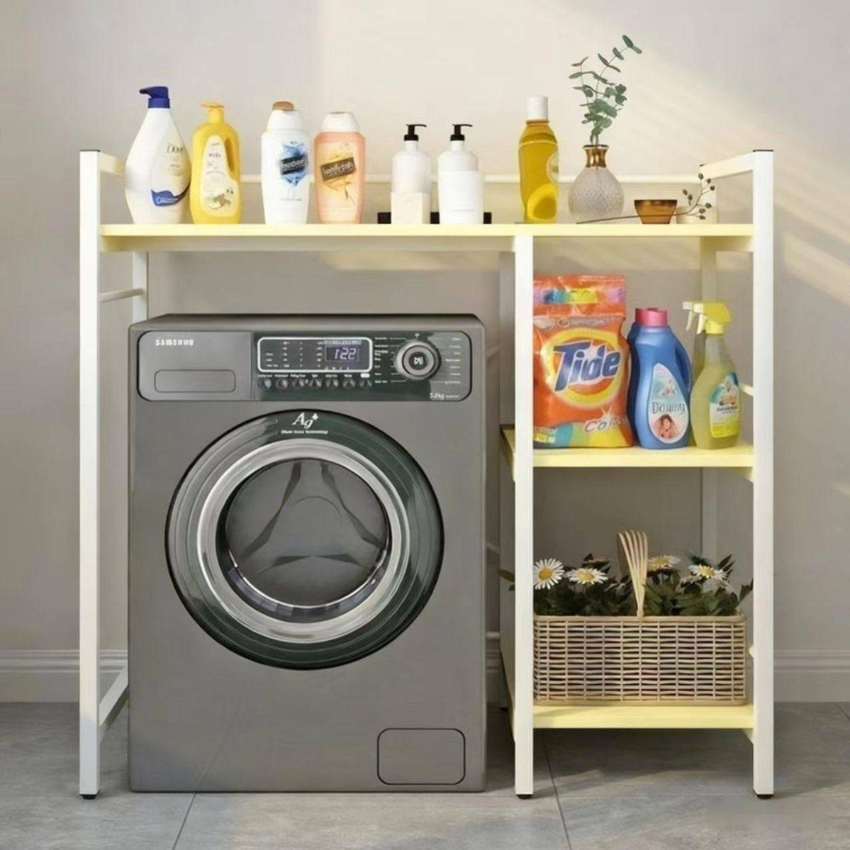洗衣机置物架浴室收纳架阳台置物架翻盖式全自动滚筒洗衣机洗衣液,收纳整理,洗衣机置物架,淘宝优惠券,粉丝福利购,淘宝优惠卷