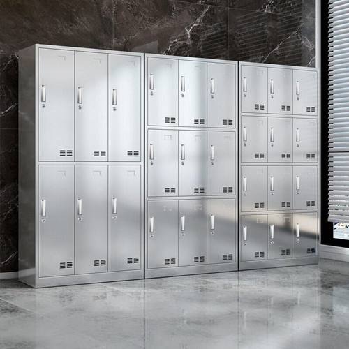 304不锈钢更衣柜无尘车间多门带锁储物柜员工宿舍换衣柜鞋柜加厚