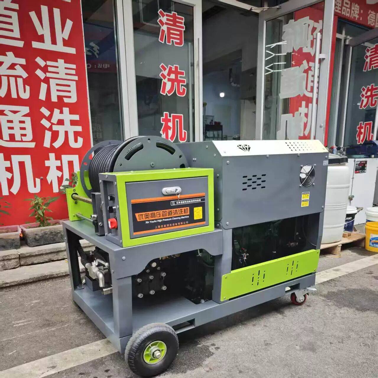 常柴四缸柴油疏通机大流量市政高压管道疏通机下水管道清洗机牵引