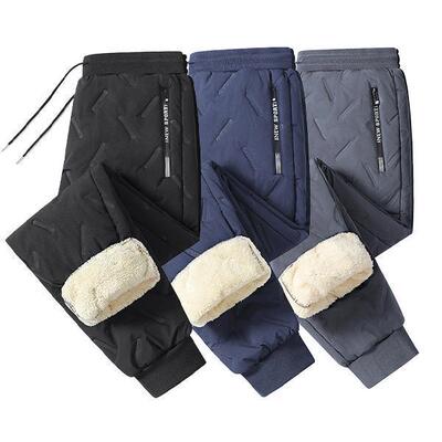 Men's 3 Pack Fleece Lined Joggers with Elastic Waistband
