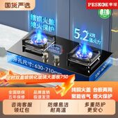 半球燃气灶煤气灶双灶家用台式 天然气液化气增压直喷猛火灶管道