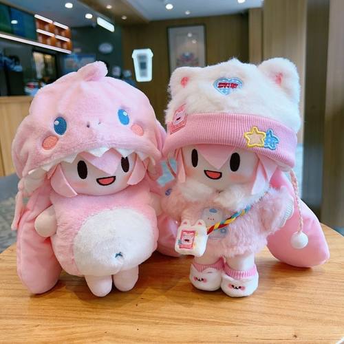粉色20cm初音未来换装毛绒公仔