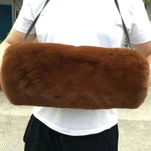 加棉加厚毛绒保暖袖 手捂子不能充电暖手宝暖手筒送老年人防寒礼物