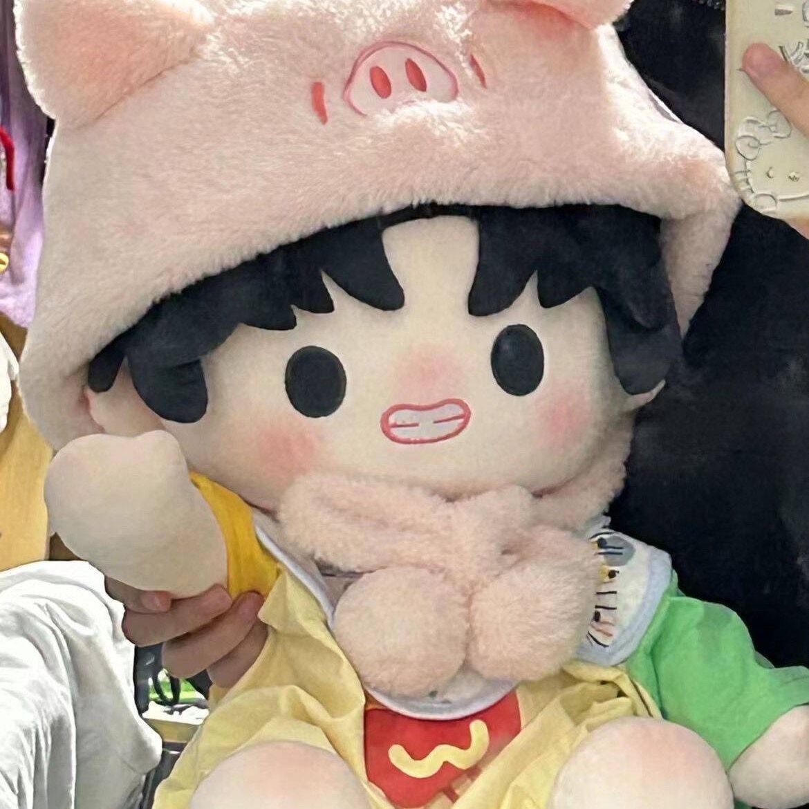 时代少年团 宋亚轩鱼丸 刘耀文狼牙属性同人40CM坐姿白皮棉花娃娃