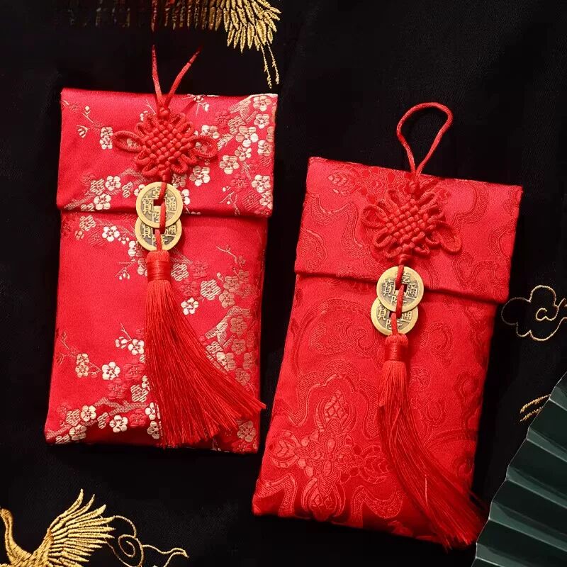 红包袋新款新年刺绣万元布艺大号送父母长辈生宝宝小孩创意压岁钱图片