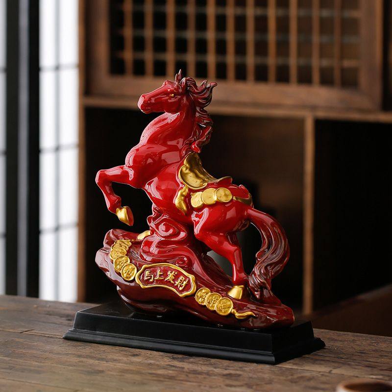陶瓷创意生肖马上发财家居装饰品瓷器工艺品玄关酒柜装饰开业礼品,家居饰品,装饰摆件,淘宝优惠券,粉丝福利购,淘宝优惠卷
