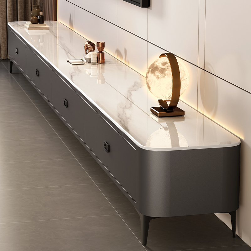 全友家居岩板电视机柜客厅2025新款简约轻奢高级感家用小户型高脚