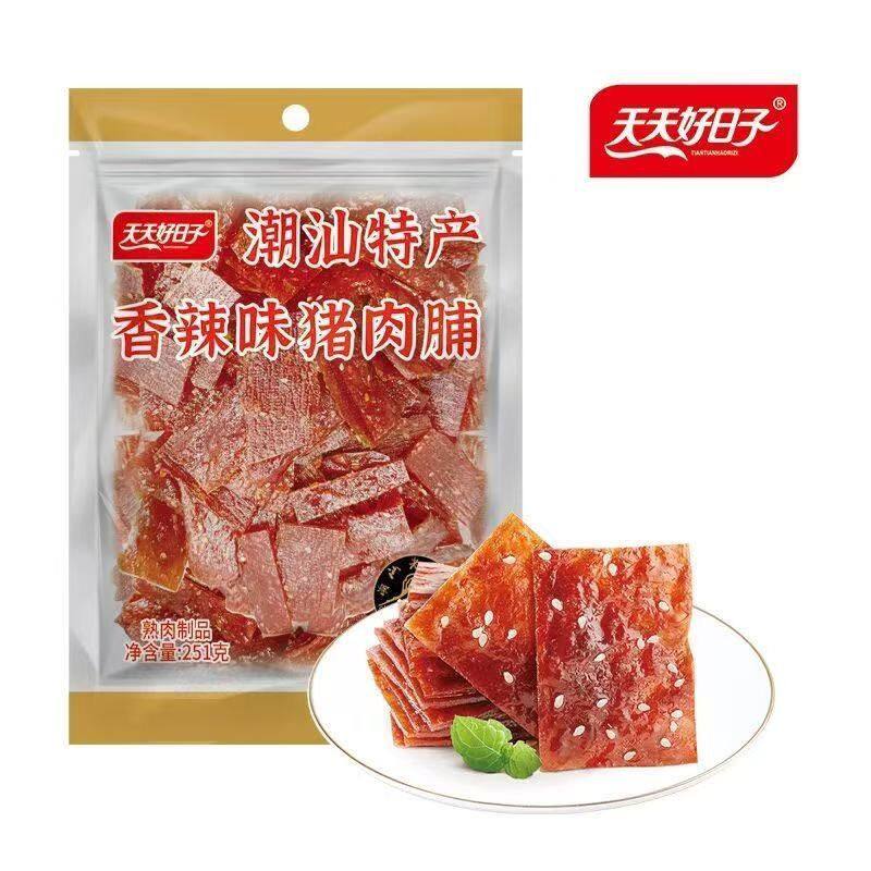 天天好日子251g猪肉脯高蛋白零食蜜汁香辣肉铺肉干特产休闲解馋