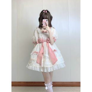 新客立减洛丽塔超仙清新灯笼中袖Lolita甜妹粉洋装宫廷风连衣裙