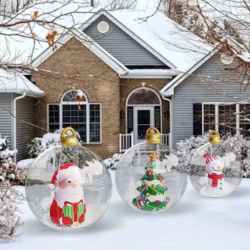Christmas PVC Transparent LED Lighted Balloon Double Layer I