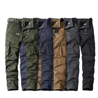 Cargo Pants Men Jogging Casual Pants Cotton Full Length