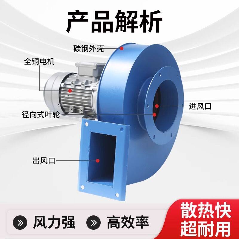 YN547锅炉引风机风机小型耐高温离心220烟囱采暖炉工业