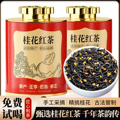 桂花红茶2025年新茶武夷花香小种红茶广西金桂七窨浓香型礼盒