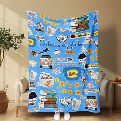 Gilmore Girls Cartoon Pattern Blanket 1 2 Counts Soft