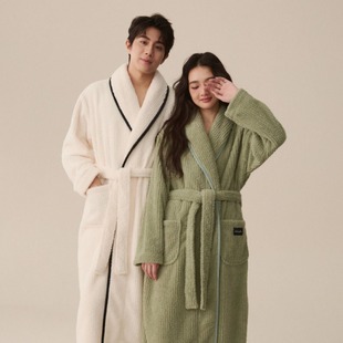 冬长袍寝室浴巾居家高级吸水四季 2025新款 浴袍男款 澡堂浴衣女新款