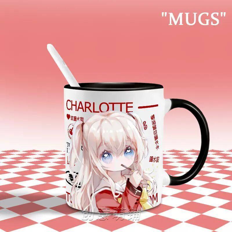 夏洛特Charlotte友利奈绪创意马克杯牛奶杯动漫陶瓷水杯学生水杯,餐饮具,马克杯,淘宝优惠券,粉丝福利购,淘宝优惠卷