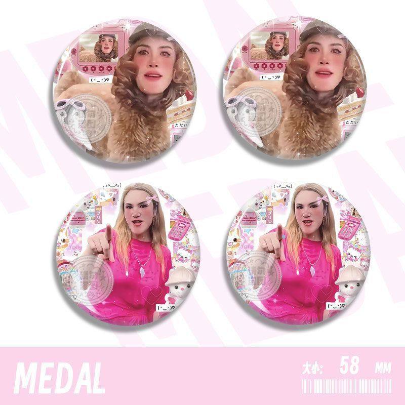 那艺娜搞怪吧唧徽章周边马口铁胸针谷子痛包装饰猎奇趣味收藏