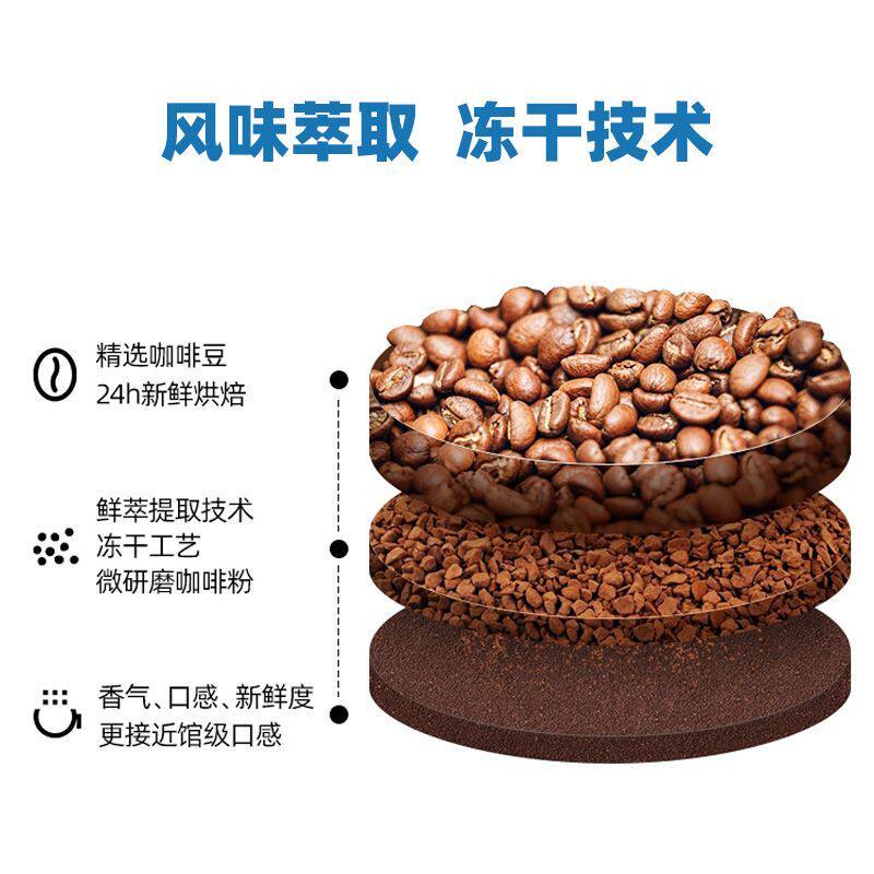 云南咖啡中啡香草牛乳海盐芝士拿铁速溶咖啡粉独立包装盒装
