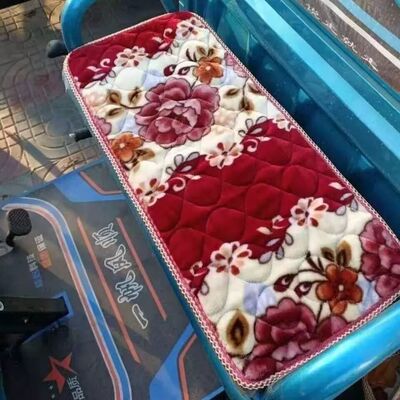 电动三轮车坐垫座套秋冬季加厚坐板套三轮车毛座垫套超厚保暖坐垫