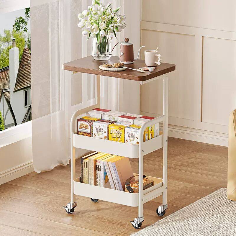 可移动茶几零食小推车奶油风客厅沙发边几边桌迷你牀头置物架桌子,住宅家具,移动边几/推车,淘宝优惠券,粉丝福利购,淘宝优惠卷