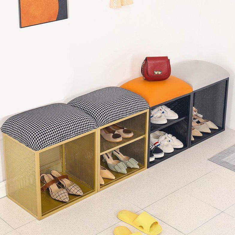 北欧换鞋凳家用门口穿鞋凳进门轻奢小凳子衣帽间沙发创意储物凳