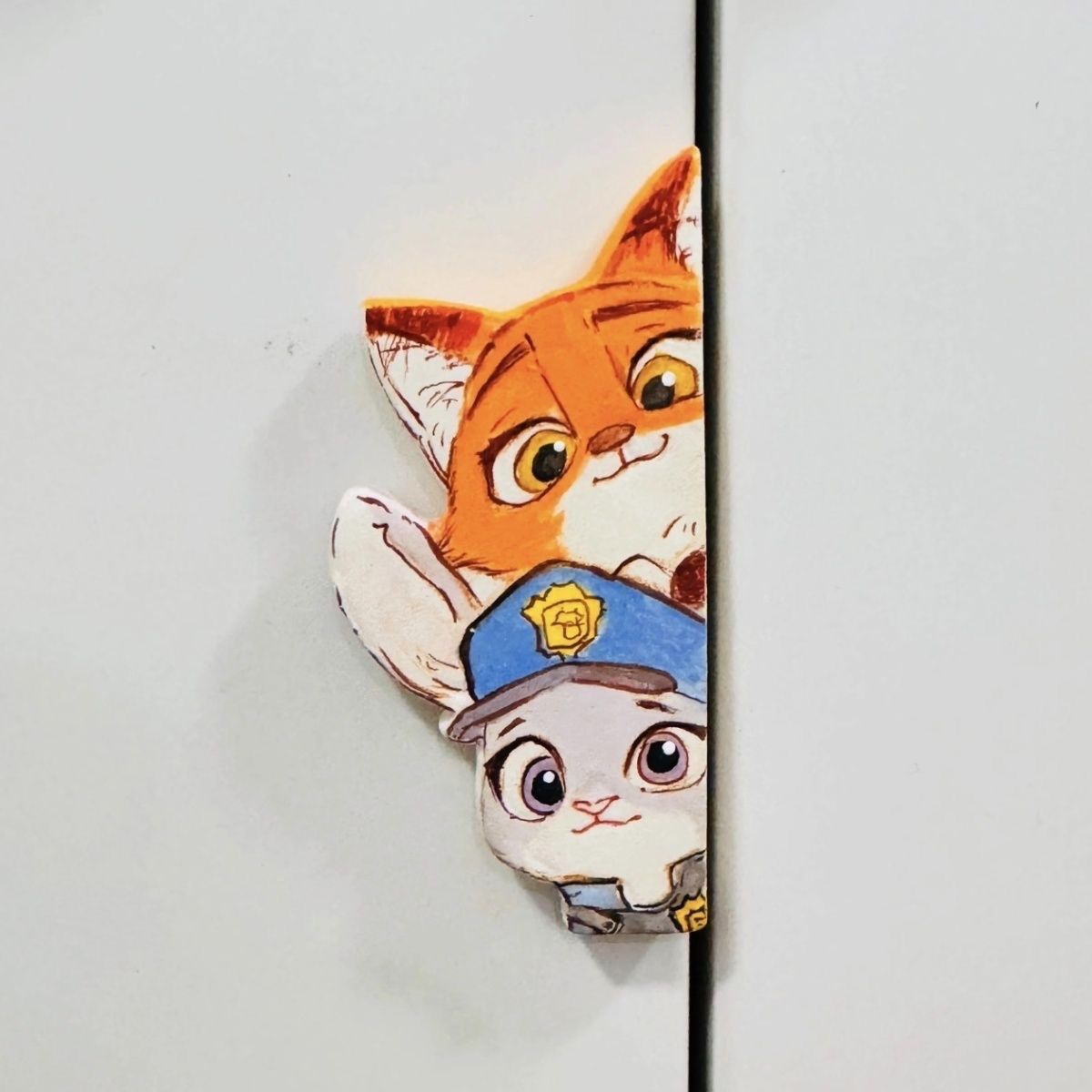 爆款Q版高颜值疯狂动物城周边冰箱贴diy磁吸狐尼克朱迪装饰贴居家