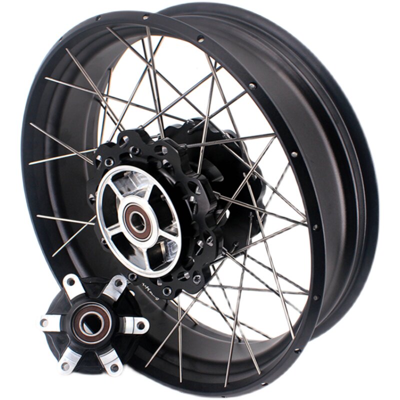 VMX-Racing斜拉式真空辐条轮毂适配凯旋T120摩托车2.5*18/4.25*17