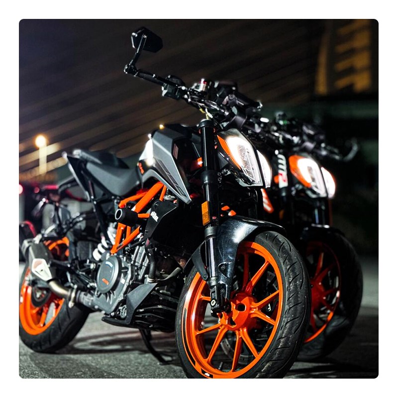 适用KTM DUKE390/250/200改装铝合金尼龙缓冲保护杠EP防摔球配件