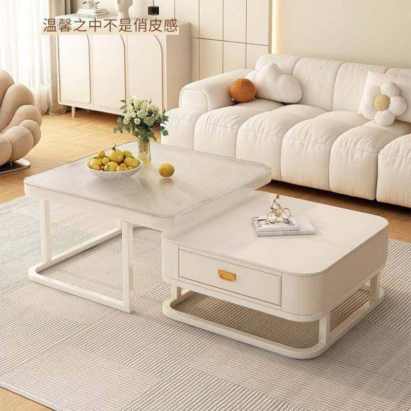 奶油风岩板茶几小户型客厅家用轻奢现代小桌子新款方形网红茶几桌,3C数码配件,其它配件,淘宝优惠券,粉丝福利购,淘宝优惠卷