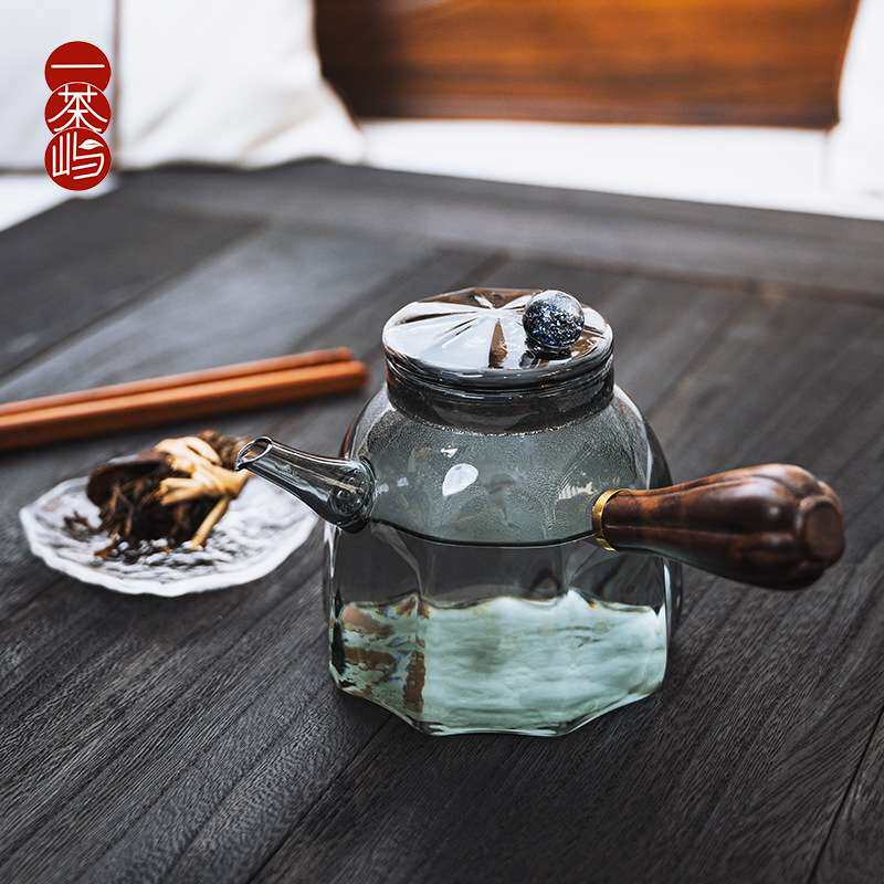 貔貅侧把玻璃急须壶煮茶器电陶炉煮茶烧水沏泡茶壶家用单壶550ML
