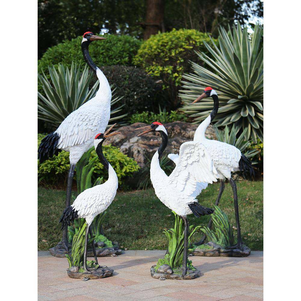 玻璃钢仿真动物丹顶仙鹤雕塑园林景观公园水池假山白鹤装饰品摆件