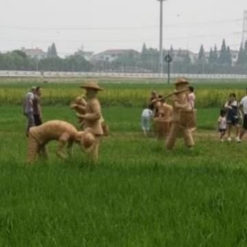稻草人制作手工编织动物人物农耕文化小品造型雕塑草编卡通摆件