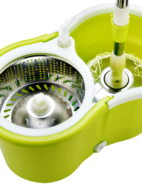 加厚拖把桶旋转式通用杆家用双驱动不锈钢免手洗自动懒人拖地墩布