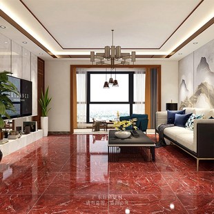 广东亮光红色麻石大理石瓷砖门面砖 户外庭院防滑哑光花岗岩地砖