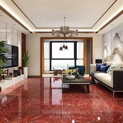 广东亮光红色麻石大理石瓷砖门面砖 户外庭院防滑哑光花岗岩地砖