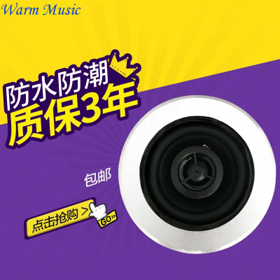 华尔思背景音乐定阻筒灯式3寸吸顶音箱音响天花喇叭小型吊顶2寸