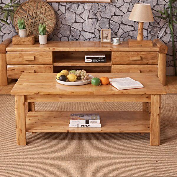 中式实木茶几柏木茶几家具木质小茶几电视柜组合客厅现代田园茶几