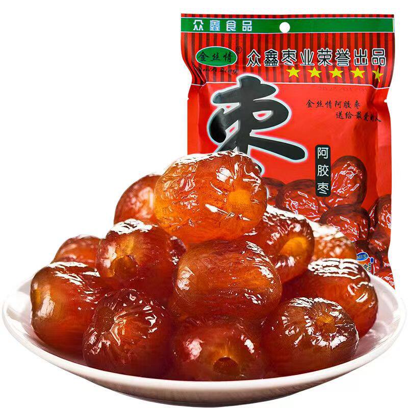 情阿胶蜜枣252g无核蜜饯果脯果干