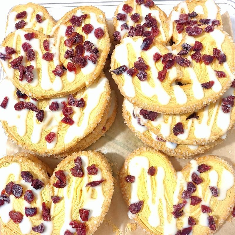 蝴蝶酥传统糕点芒果味蔓越莓味休