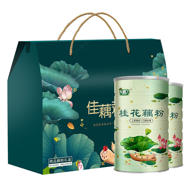 2罐无蔗糖桂花纯藕粉早餐代餐中