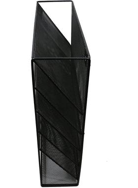 墙壁文件网收纳袋5 个口袋悬挂信件和文件袋黑色适用办公室