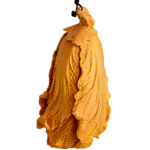 小叶黄杨木白菜挂件手把件实木木雕把玩件招财百财雕刻工艺品摆件